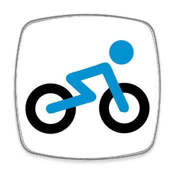 Bicycle - Square fridge magnet - white - Front