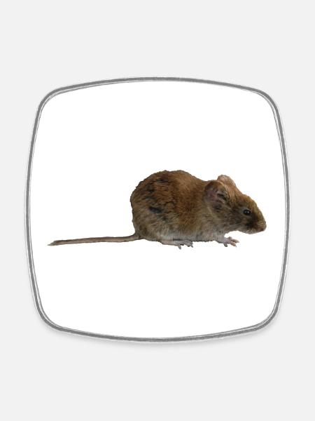 Maus - Viereckiger Kühlschrankmagnet - Weiß