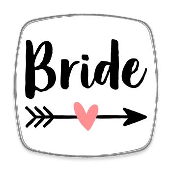 Cadeau de fête bachelorette - Magnet carré - blanc - Devant