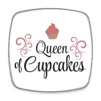 cupcakes - Square fridge magnet - white - Front