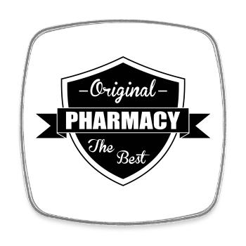 Pharmacy - Viereckiger Kühlschrankmagnet - Weiß - Vorne