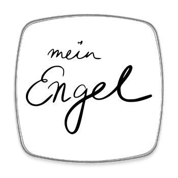 mein Engel - Viereckiger Kühlschrankmagnet - Weiß - Vorne