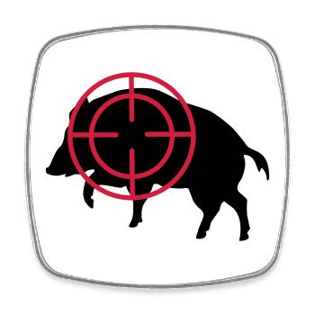 boar - Square fridge magnet - white - Front