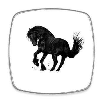 horse - Square fridge magnet - white - Front