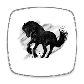 horse - Square fridge magnet - white - Front