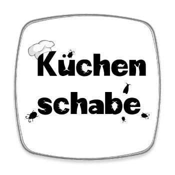 küchenschabe - Viereckiger Kühlschrankmagnet - Weiß - Vorne