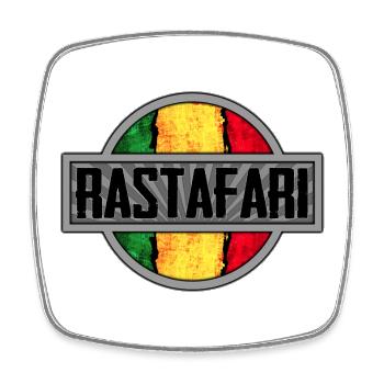 Design de drapeau rasta pour le streetwear - Magnet carré - blanc - Devant