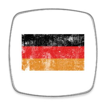 Drapeau Allemagne Drapeau Grunge Retro Vintage - Magnet carré - blanc - Devant