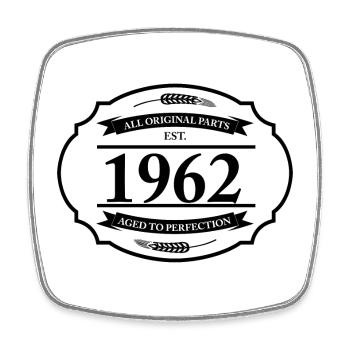 All original parts of 1962 - Square fridge magnet - white - Front