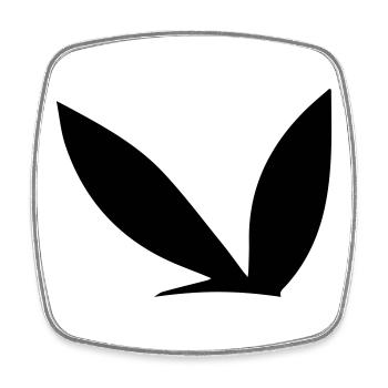 Sexy bunny ears - Square fridge magnet - white - Front