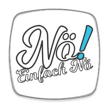 Nö! - Viereckiger Kühlschrankmagnet - Weiß - Vorne