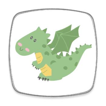 Little cute dragon - Square fridge magnet - white - Front