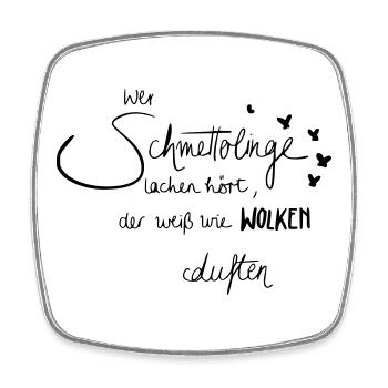Schmetterlinge - Viereckiger Kühlschrankmagnet - Weiß - Vorne