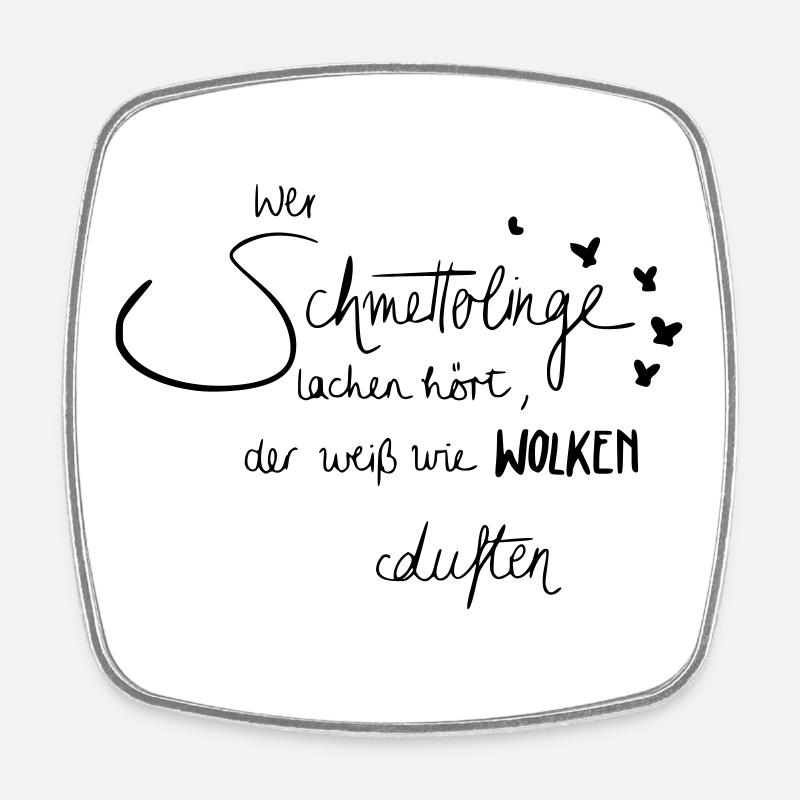 Schmetterlinge - Viereckiger Kühlschrankmagnet - Weiß