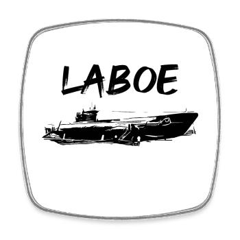 Laboe sous-marin - Magnet carré - blanc - Devant