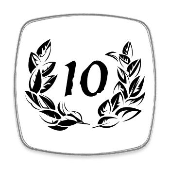 10 jahre jubiläeum 10 years anniversary kranz - Viereckiger Kühlschrankmagnet - Weiß - Vorne