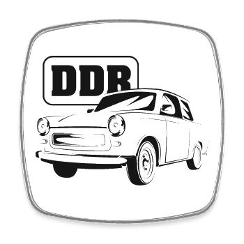  ddr republik nostalgie symbol oldtimer - Viereckiger Kühlschrankmagnet - Weiß - Vorne