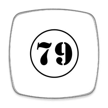 NUMMER 79 Neunundsiebzig Geburtstag Geschenk - Viereckiger Kühlschrankmagnet - Weiß - Vorne
