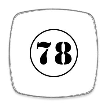 NUMMER 78 Achtundsiebzig Geburtstag Geschenk - Viereckiger Kühlschrankmagnet - Weiß - Vorne