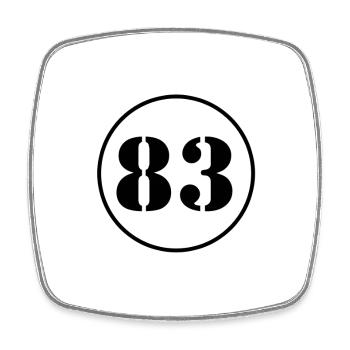 NUMÉRO 83 quatre-vingt-trois cadeau d'anniversaire - Magnet carré - blanc - Devant