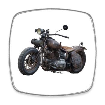 La moto - Magnet carré - blanc - Devant