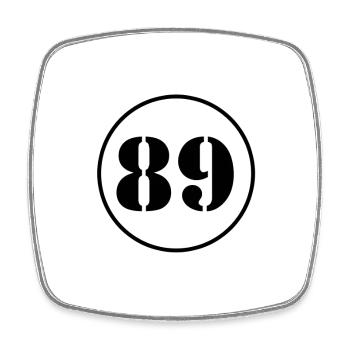 NUMBER 89 eighty nine birthday gift - Square fridge magnet - white - Front