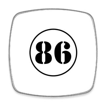 NUMÉRO 86 quatre-vingt six cadeau d'anniversaire - Magnet carré - blanc - Devant