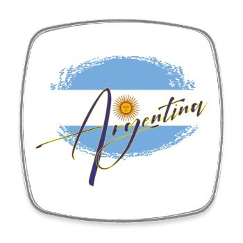 Argentina Signatrue - Square fridge magnet - white - Front