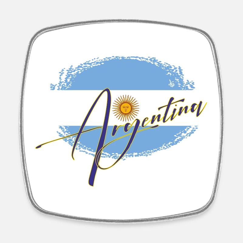 Argentina Signatrue - Square fridge magnet - white