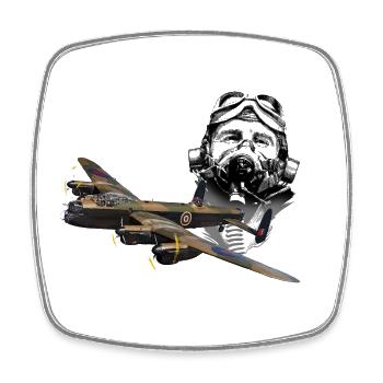 Pilot Lankaster - Square fridge magnet - white - Front