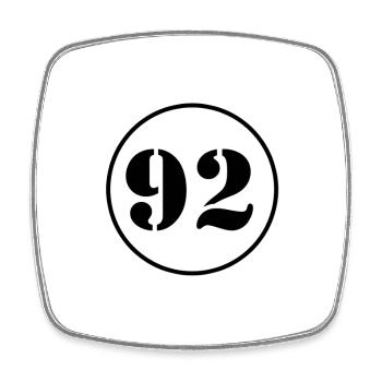 NUMÉRO 92 quatre-vingt-douze cadeau d'anniversaire - Magnet carré - blanc - Devant