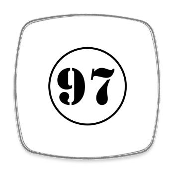 NUMBER 97 ninety seven birthday gift - Square fridge magnet - white - Front