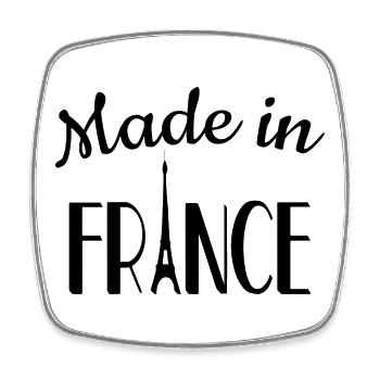 made in France - Magnet carré - blanc - Devant
