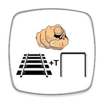 Thou Doest Not Spur - Square fridge magnet - white - Front