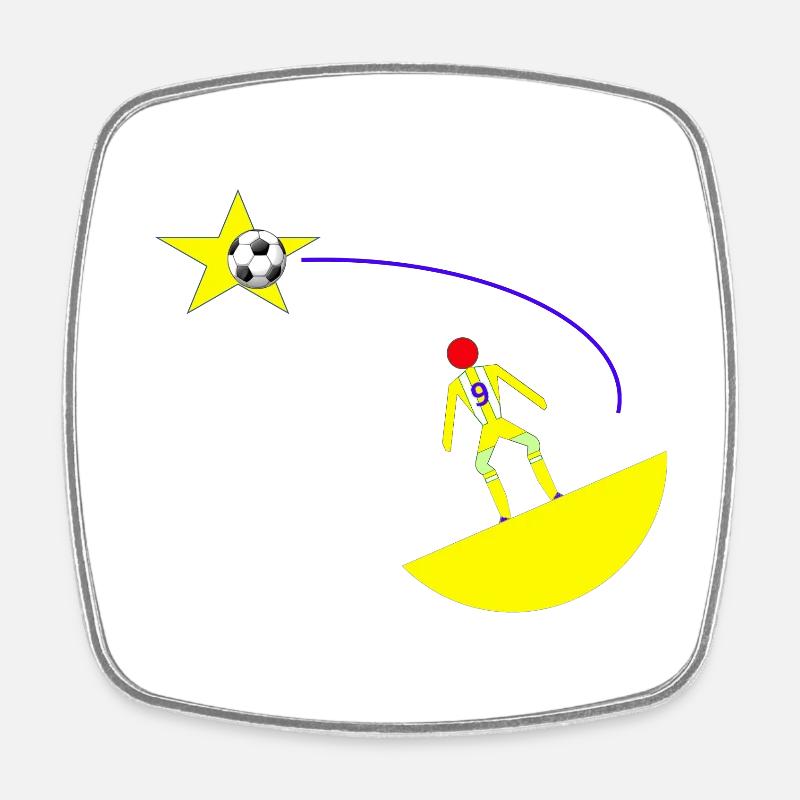 stellar shooting - Square fridge magnet - white