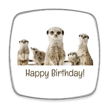 Happy Birthday - Viereckiger Kühlschrankmagnet - Weiß - Vorne