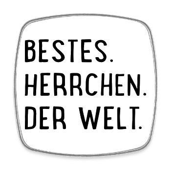 bestes herrchen der welt - Viereckiger Kühlschrankmagnet - Weiß - Vorne