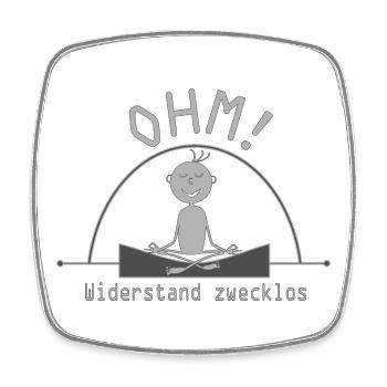 Ohm resistance futile, physicist, electrician - Square fridge magnet - white - Front