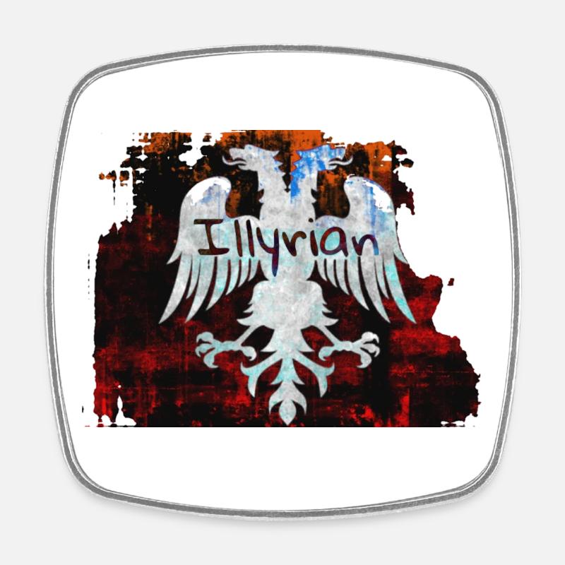 Illyrian Albania - Square fridge magnet - white