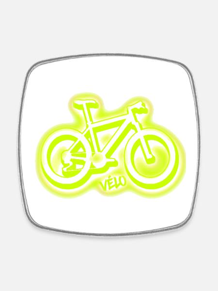 Vélo Velo Bike - Magnet carré - blanc
