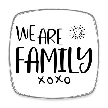 We are Family - Viereckiger Kühlschrankmagnet - Weiß - Vorne