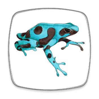 Poison frog - Square fridge magnet - white - Front