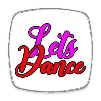 Lets dance 1983 - Music - Square fridge magnet - white - Front
