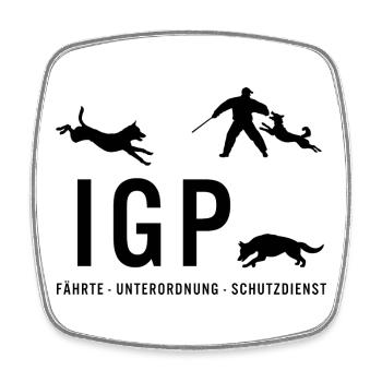 IGP Hundesport - schwarz - Viereckiger Kühlschrankmagnet - Weiß - Vorne