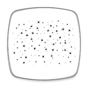 Sterne Sternenhimmel Galaxie Milchstraße - Viereckiger Kühlschrankmagnet - Weiß - Vorne