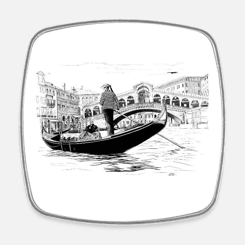 Venedig - Viereckiger Kühlschrankmagnet - Weiß