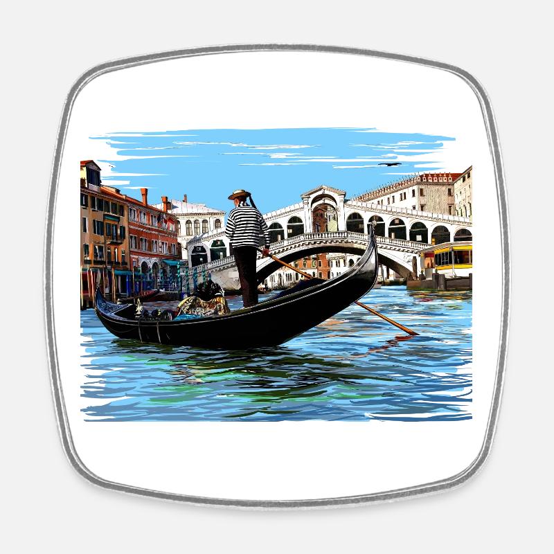 Venise - Magnet carré - blanc