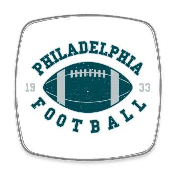 Emblème du football de Philadelphie - Magnet carré - blanc - Devant