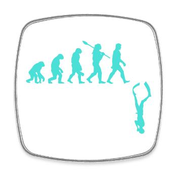 Freediving Evolution - Square fridge magnet - white - Front