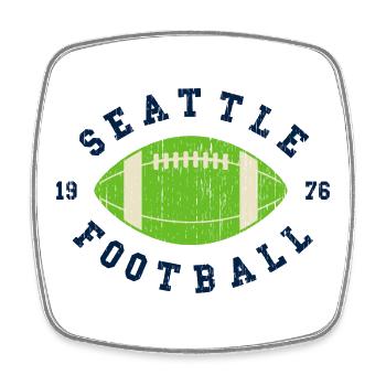Seattle Football - Square fridge magnet - white - Front